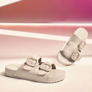 Papete Nuvem Original Couro Legítimo Sandália Feminina Confortável Chinelo Feminino Birken Super Leve 300g