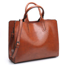 Bolsas de couro vintage, bolsa casual feminina, bolsa de alta qualidade, bolsa de ombro grande