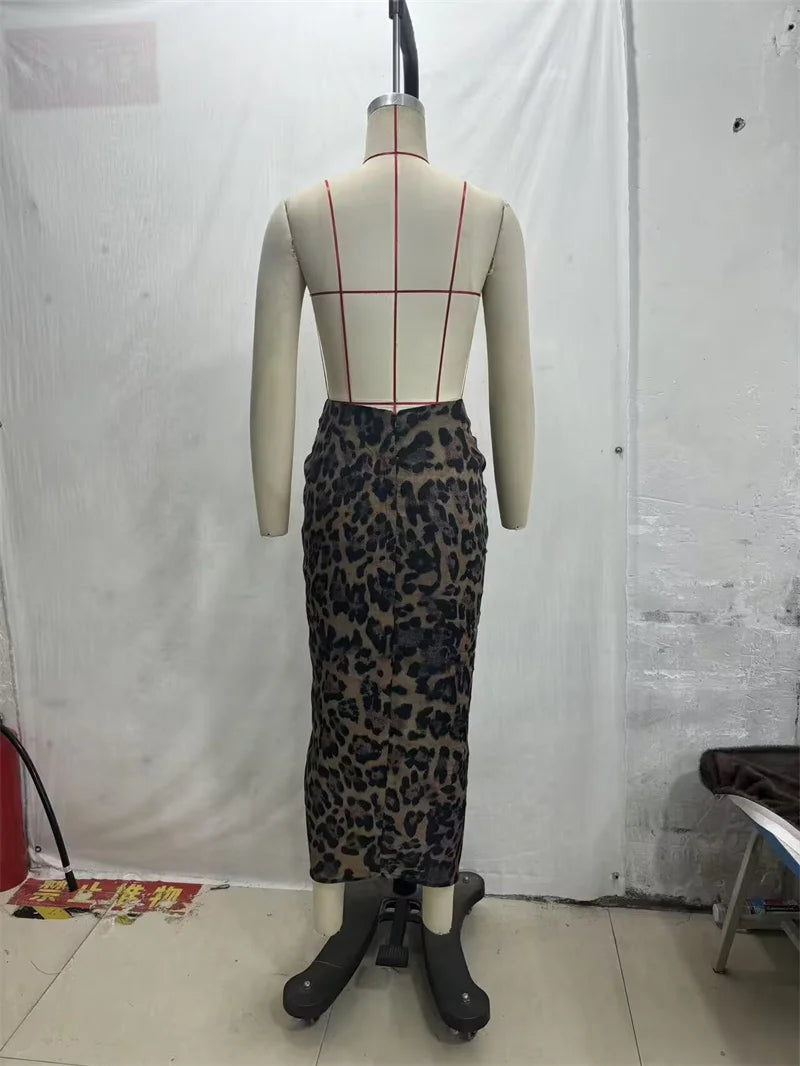 Women's Skirt 2026 New Fashion Summer Animal Print Wrap Skirt for Women Casual Chic Personality Ladies Skirt