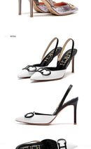 CHCH Women's High Heels 2025 Sharp tip Destiny Closed Toe Strappy Heels Sexy Wedding Bridal Party Dress Shoes 9cm