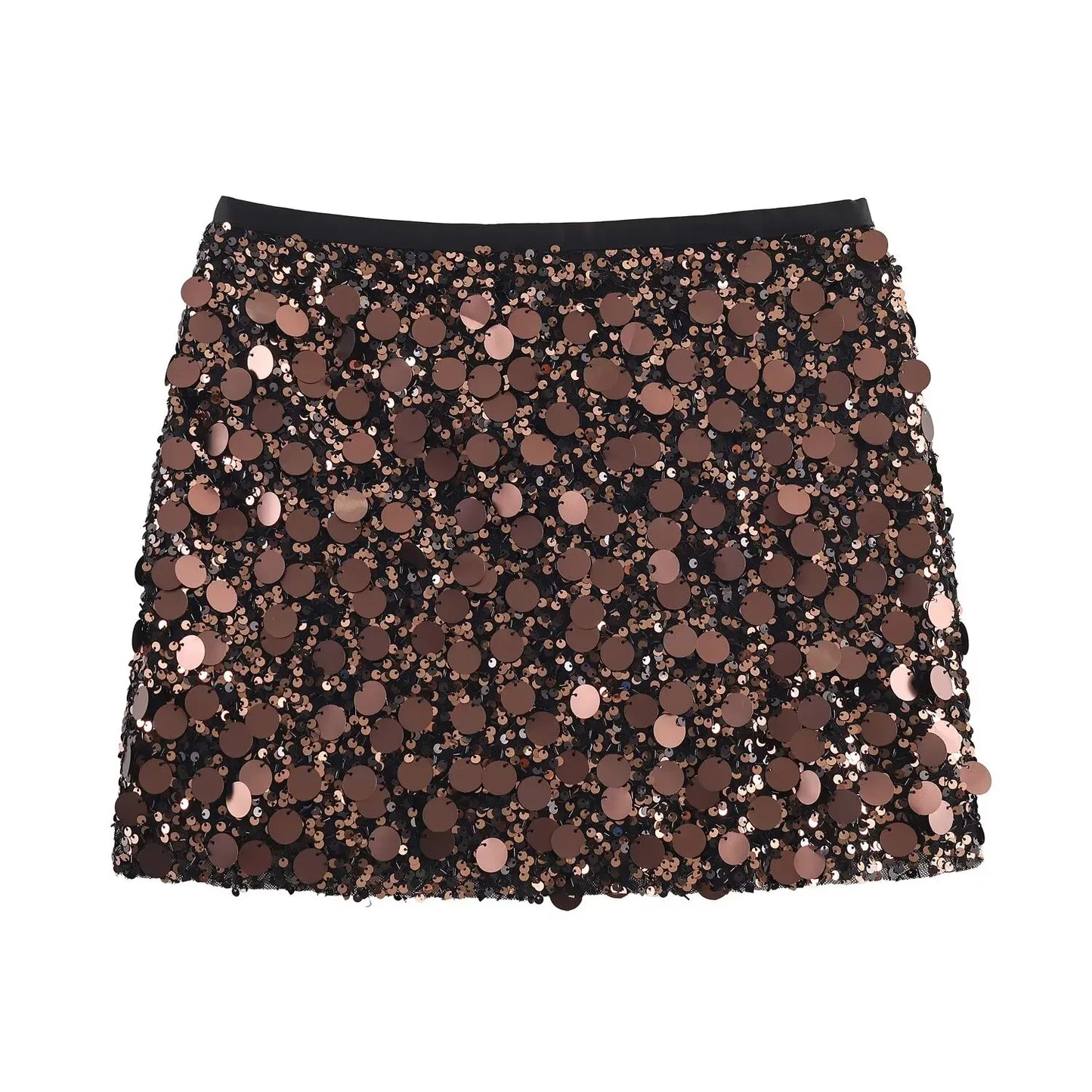 KONDALA Sexy Party Sequined Mini Skirts Women's Hip Wrap Sequin Mini Skirts 2026 Spring Summer Fashion Dinner Date Ladies Skirts