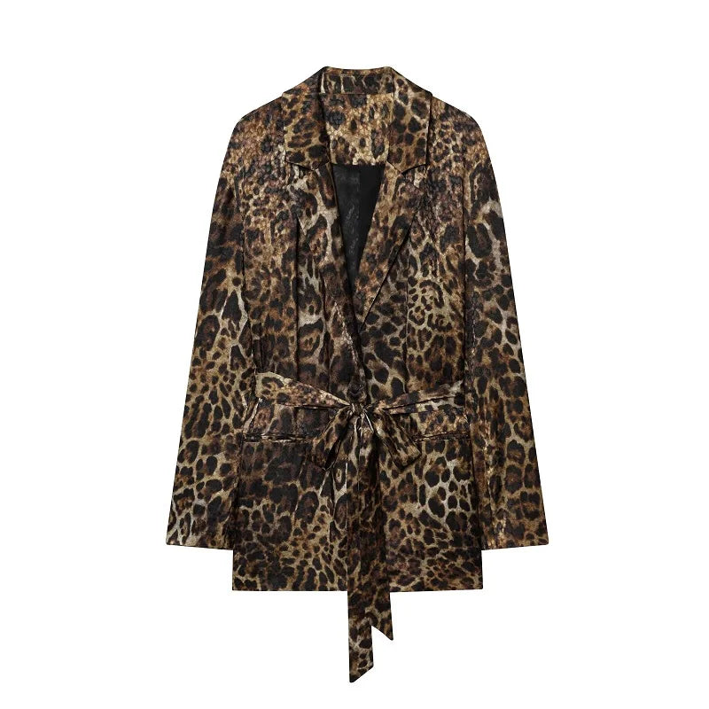 Conjunto Feminino com Calça e Blazer com Estampa Animal – Social