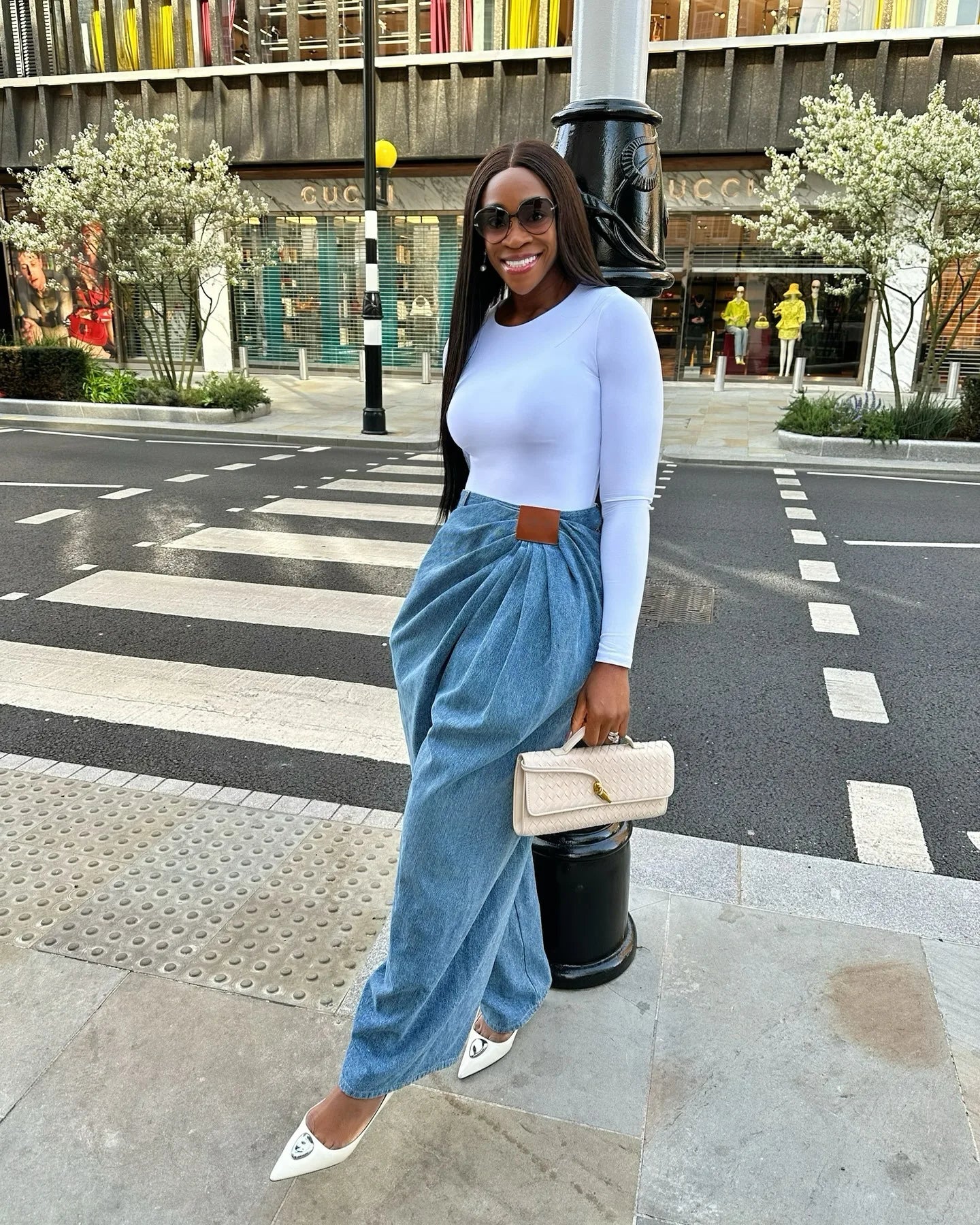Women Wide Leg Pants Jeans Washed High Waist Folds Distressed Denims Spring 2026 Vintage Female Trousers Streetwear Floor Length