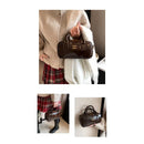 Bolsas de Ombro Grande Capacidade Crossbody Bags Pu Cor Sólida Zíper Casual 2025 Versátil Linha de Costura