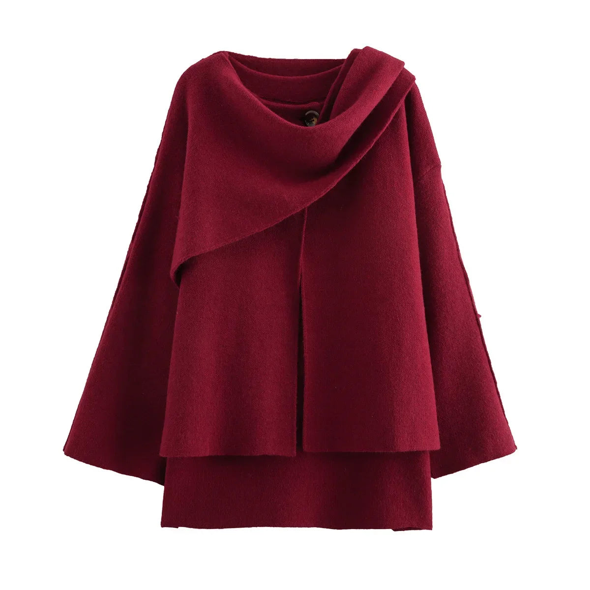 Jaqueta Feminina de Malha Oversized – Casual
