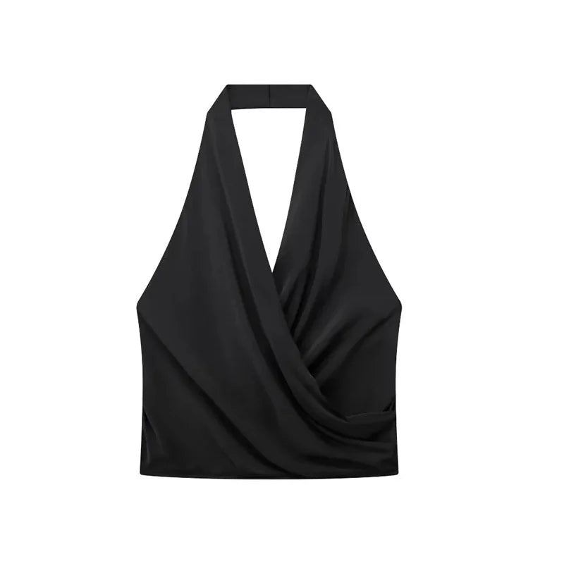 Top Feminino com Costas Abertas e Decote em V – Festa