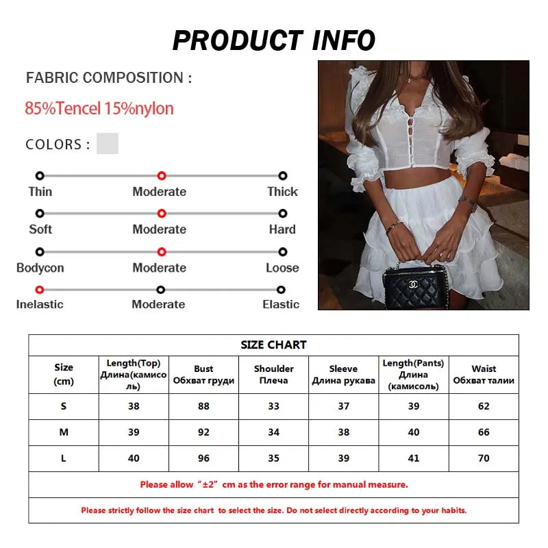 Oymimi Fashion White 2 Pieces Set For Woman Summer Peter Pan Collar Half Sleeve Button Crop Shirts And Pleated Mini Skirts Sets