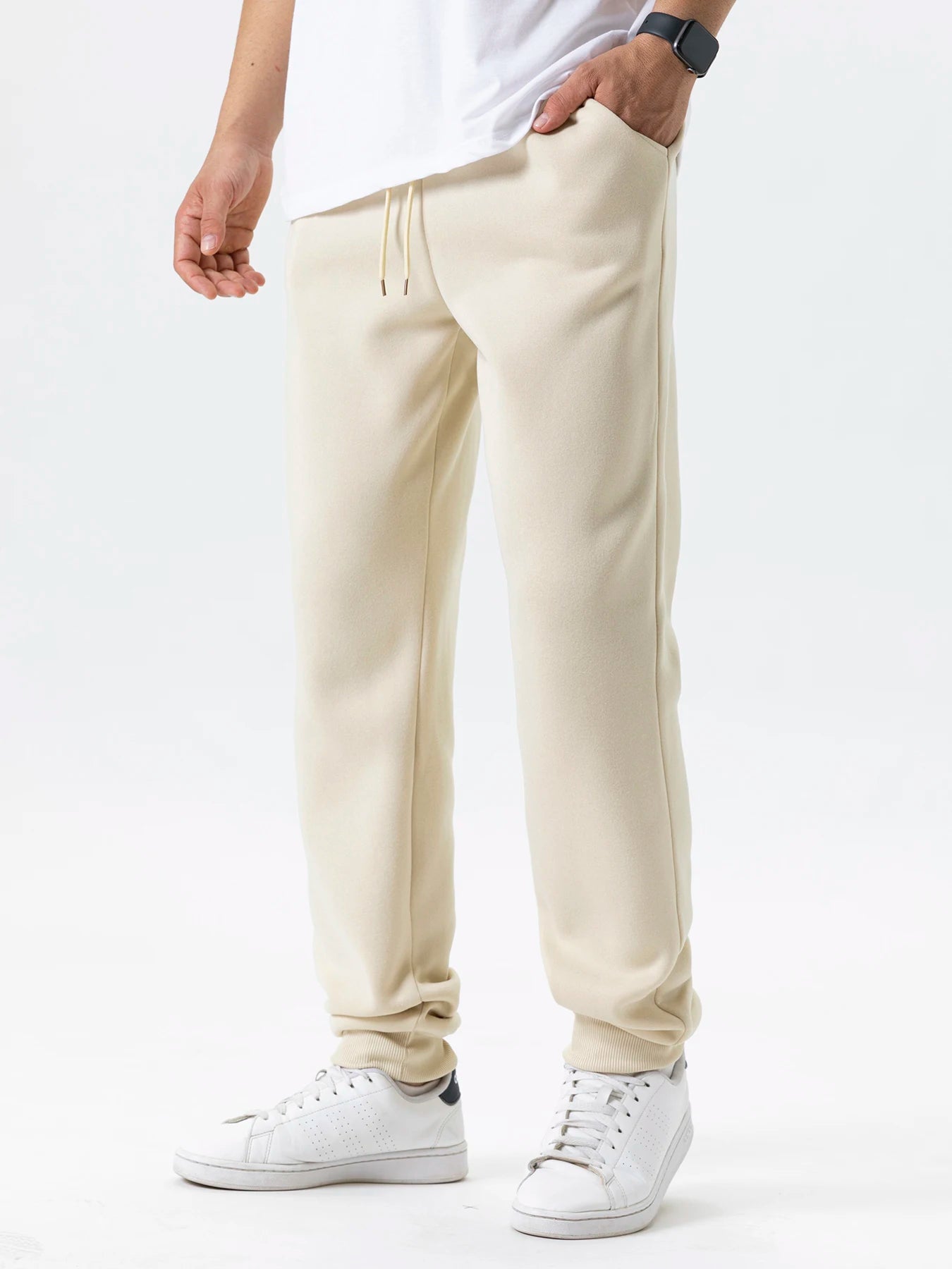 Mens Casual Pants Autumn Winter Fleece Sweatpants Men Joggers Elastic Waist Sport Casual Trousers Baggy Fitness Gym Clothing