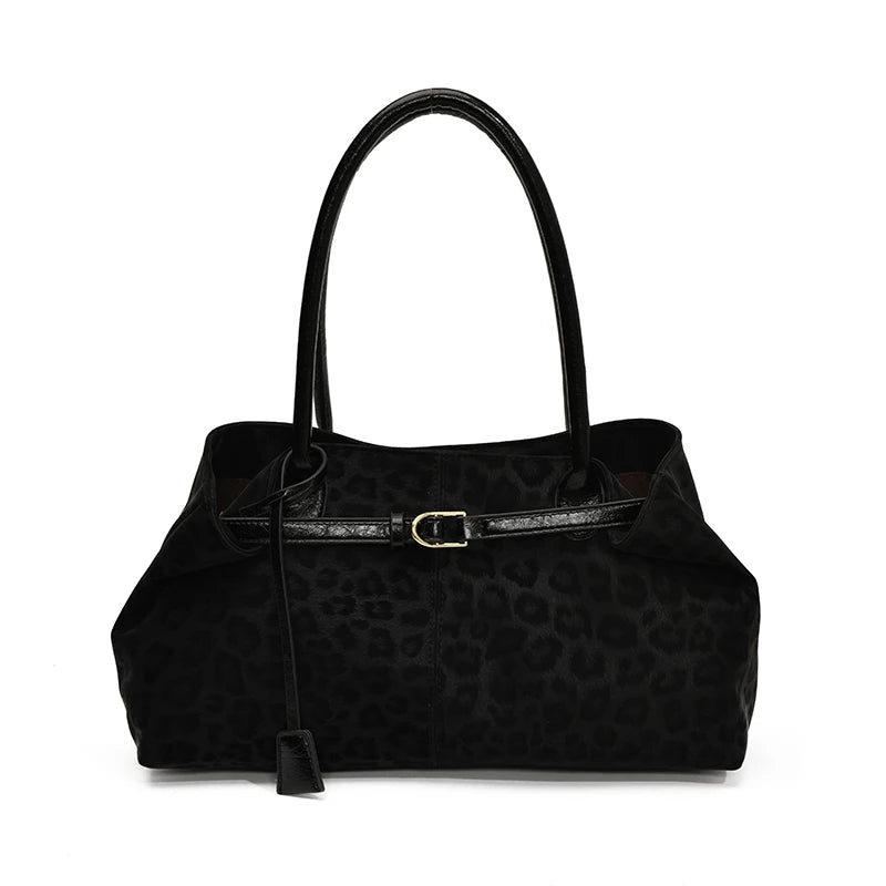 Leopard PU Leather Shoulder Bags for Women 2026 Luxury Designer Brand Trend Tote Bag Females Short Handle Handbags and Purses