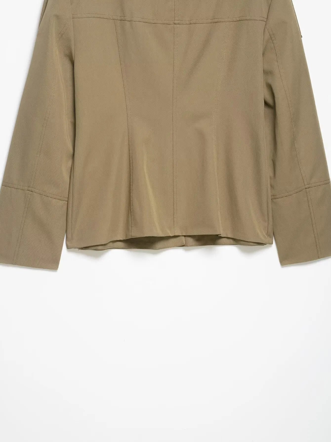 HH Women New Fashion Long Sleeve khaki Coat Pocket Single Breasted Slim Casual Jacket 2026 Spring Ladies Street Elegant Coats