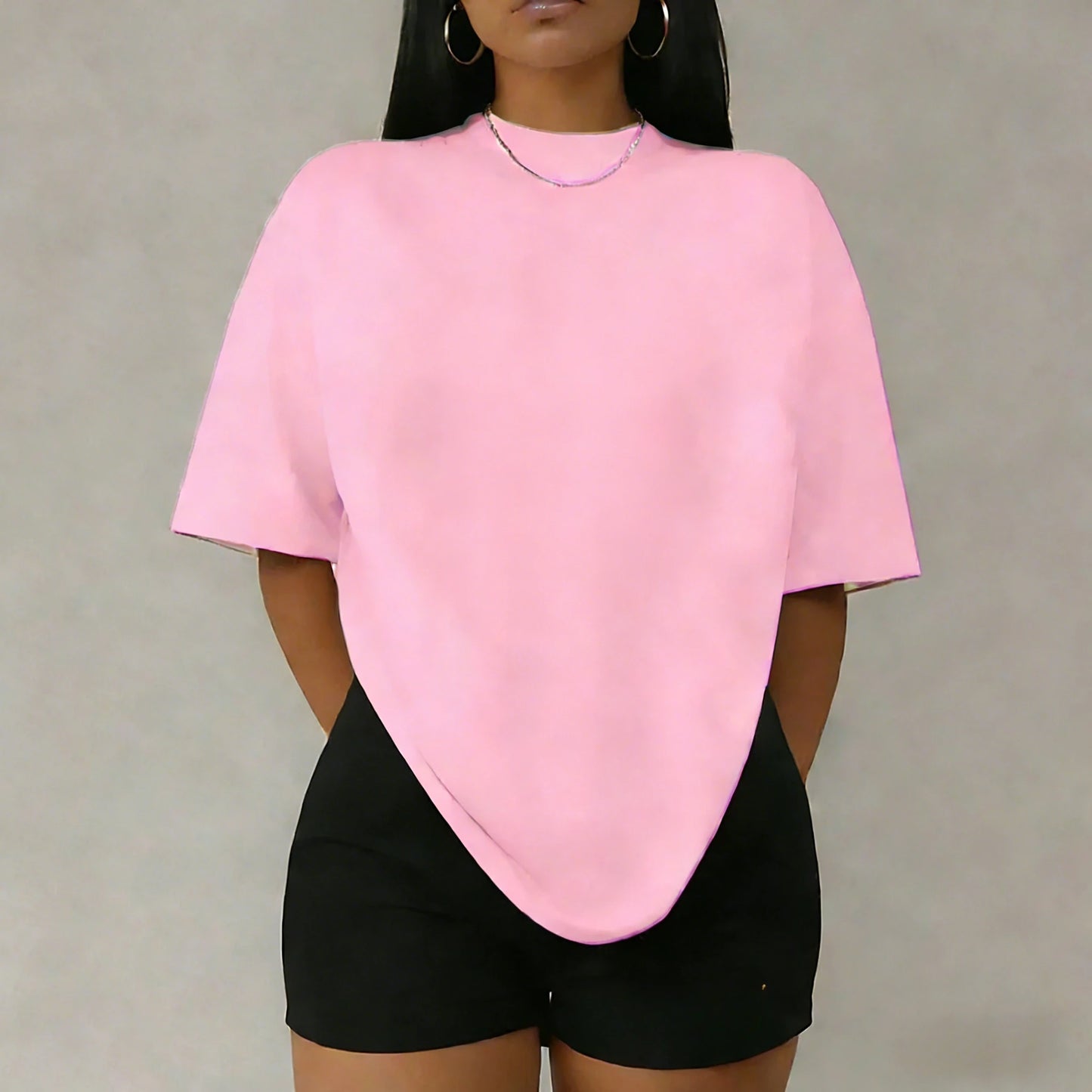 Camisa Feminina de Algodão Oversized