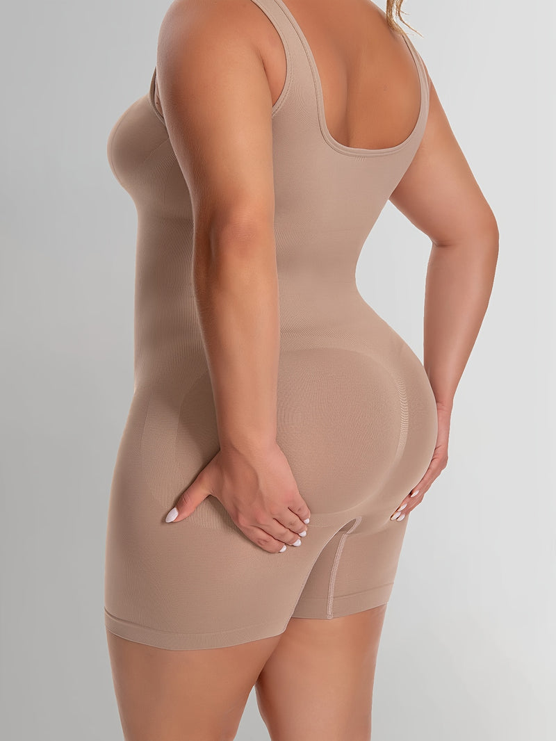 Women's Seamless Shapewear Romper - Tummy Control, Butt Lifting, Slimming Bodysuit Shorts