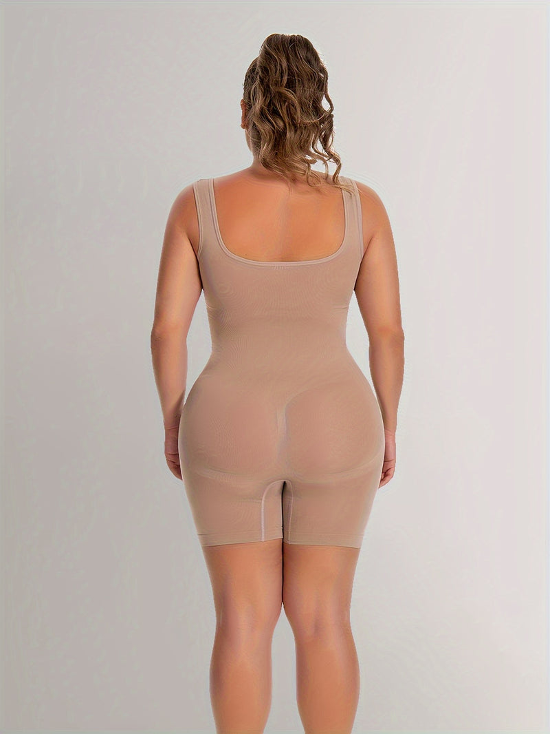 Women's Seamless Shapewear Romper - Tummy Control, Butt Lifting, Slimming Bodysuit Shorts