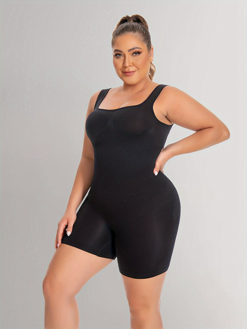 Women's Seamless Shapewear Romper - Tummy Control, Butt Lifting, Slimming Bodysuit Shorts