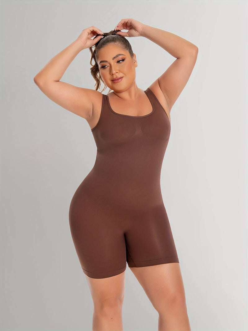 Women's Seamless Shapewear Romper - Tummy Control, Butt Lifting, Slimming Bodysuit Shorts