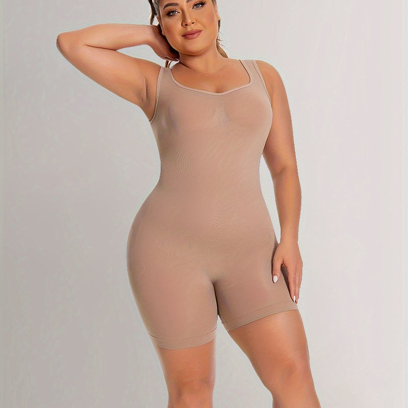 Women's Seamless Shapewear Romper - Tummy Control, Butt Lifting, Slimming Bodysuit Shorts