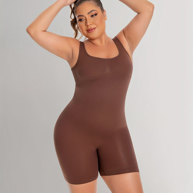 Women's Seamless Shapewear Romper - Tummy Control, Butt Lifting, Slimming Bodysuit Shorts