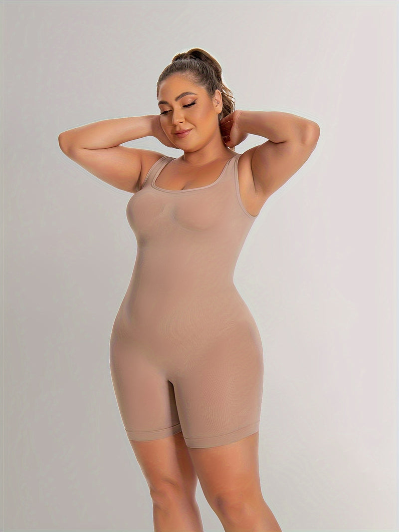 Women's Seamless Shapewear Romper - Tummy Control, Butt Lifting, Slimming Bodysuit Shorts