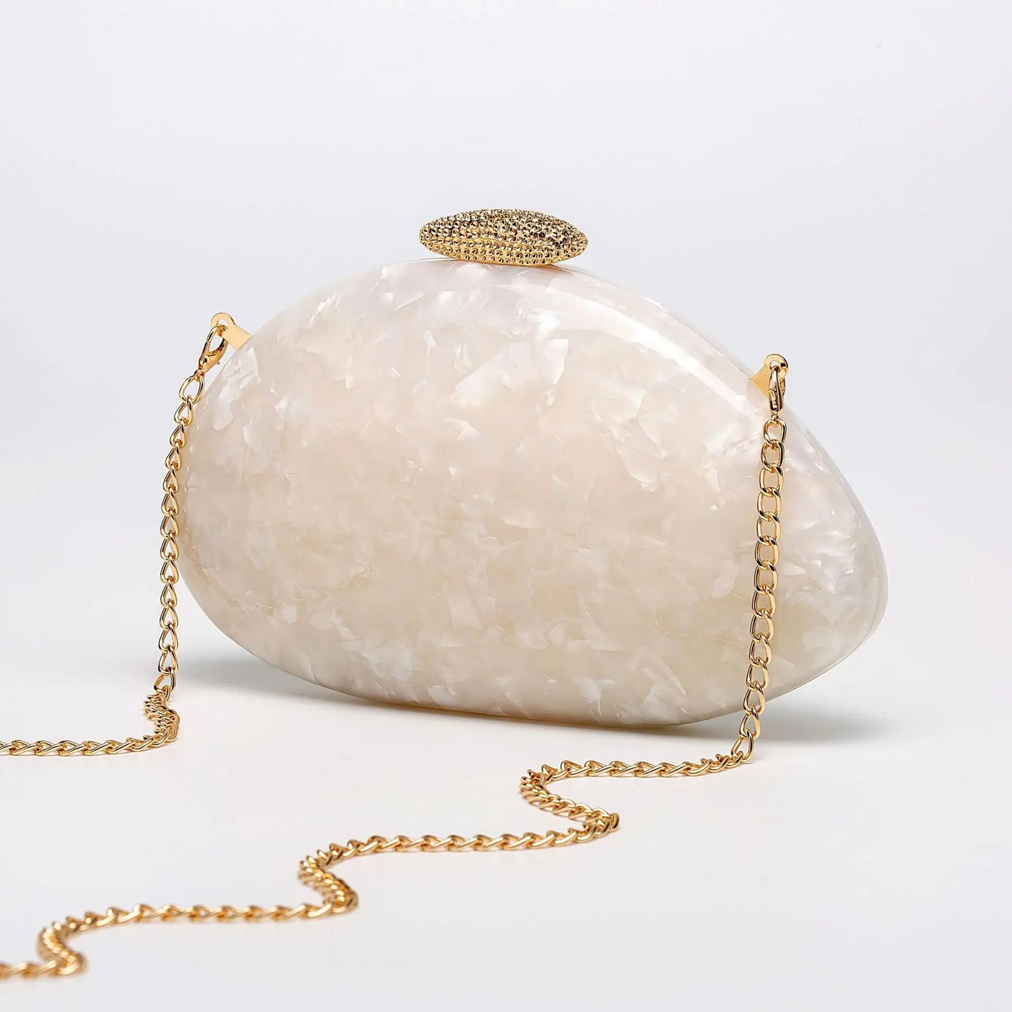 2025 Luxury Acrylic Lady Bag Fashion Personalized Party Evening Bag Single Shoulder Messenger Pearl Color Purse Women Clutch Bag