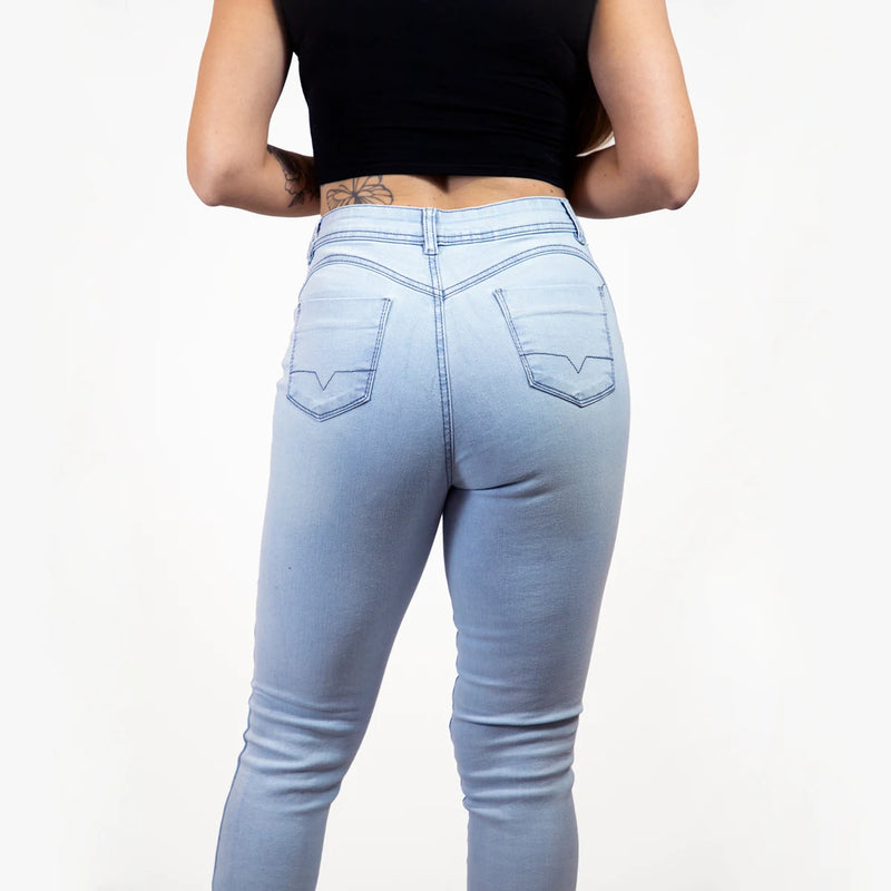 Jeans Skinny Feminino/Calças com Detalhes/Roupas Femininas/Jeans com Elastano