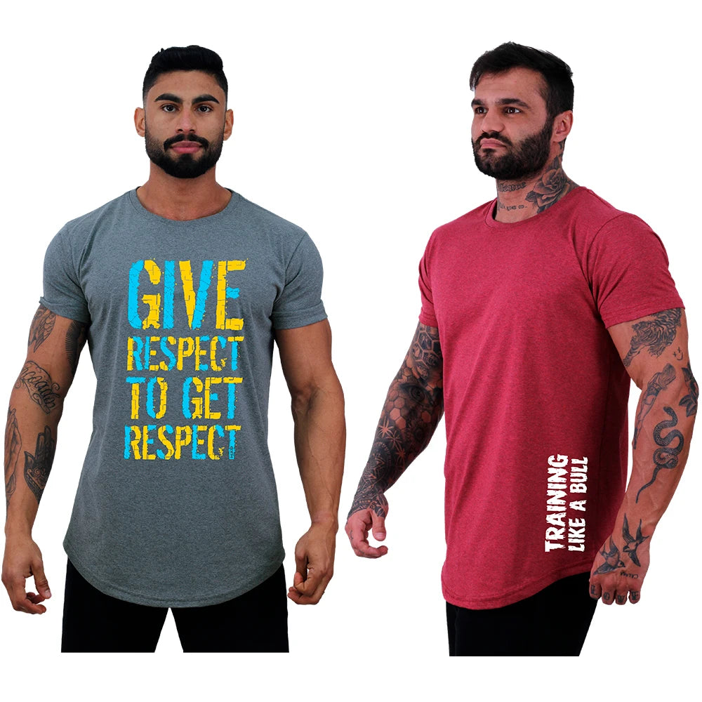 2 Kit Masculino Lonline Camisetas MXD Concept Fitness Fitness Casual Estampas