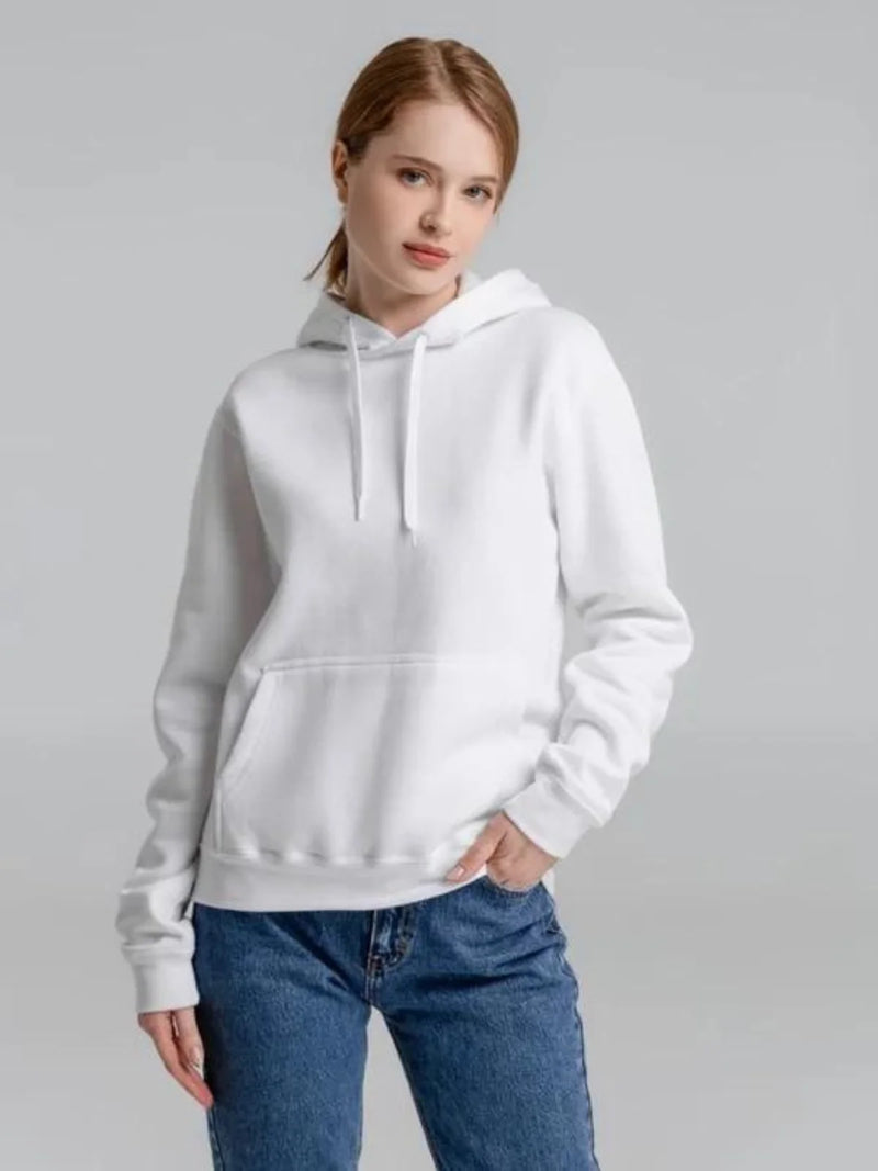 Moletom Feminino Grosso Flanelado Com Capuz Blusa de Frio Adulto Inverno Promoção