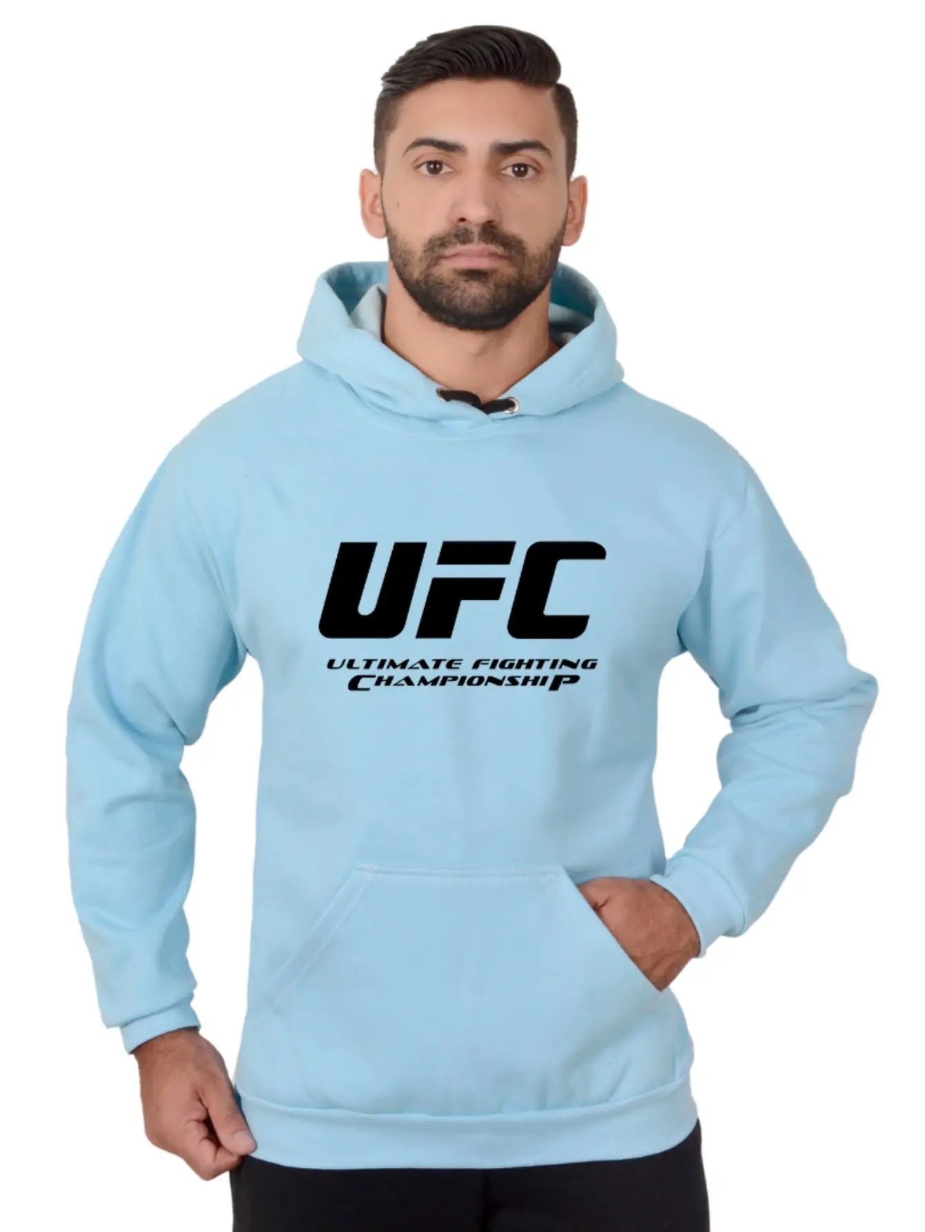 Blusa Moletom Estampa Cores Luta UFC Masculina Com Capuz