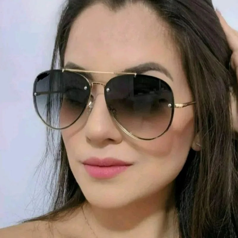 Women's Sunglasses Aviator for Bloggers, UV400 Protection and Accessories Included Shipping to Brazil