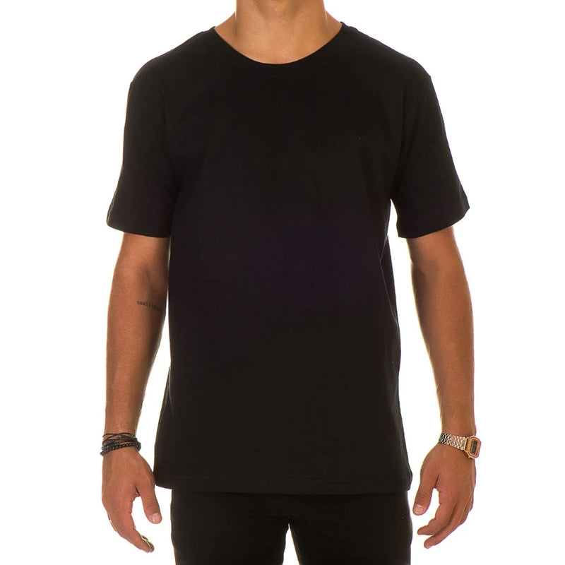 Kit Camiseta e Bermuda Moletinho Masculina Lisa Básica Preta do P ao G1/EXG
