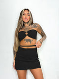 Set Top Cropped Skirt With Amarracao