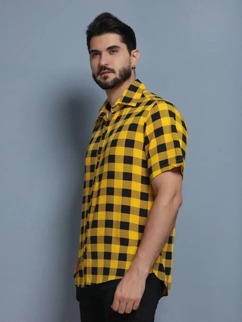 Short Sleeve Slim Casual Summer Style Breathable Plaid Shirt Low Price Factory Direct - CRAVO ROSE