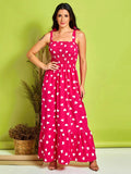 Vestido Longo de Alça coracao