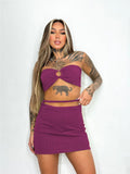 Set Top Cropped Skirt With Amarracao