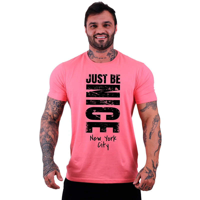 Camiseta Tradicional Masculina MXD Conceito Just Be Nice Casual Academia Básica