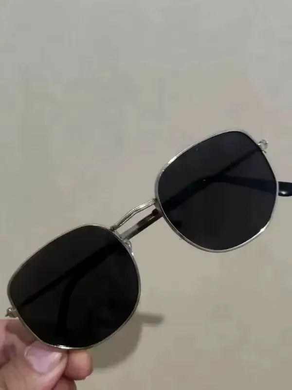 Vintage Square Hexagonal Sunglasses Men Women-Style Modern Versatile-Fast Shipping to Brazil 2025