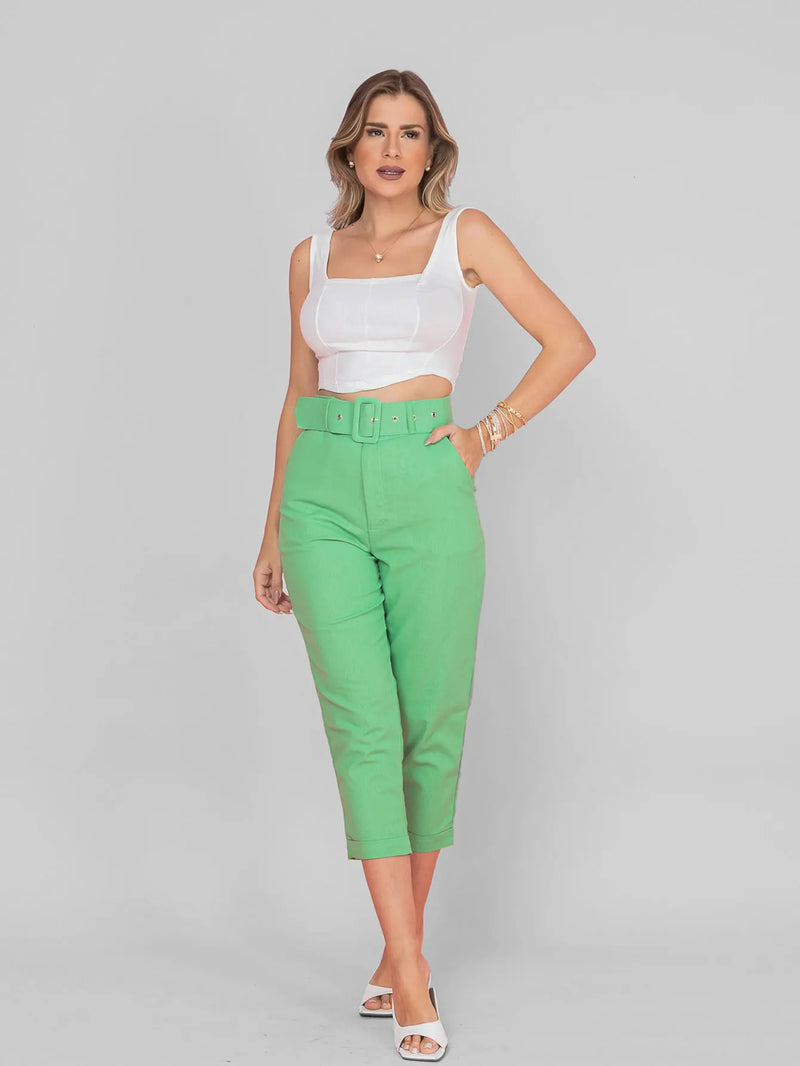 Women's Linen pants/dress pants/stitching details/stylish/Stripped/fashion trend/elegant/modern collection