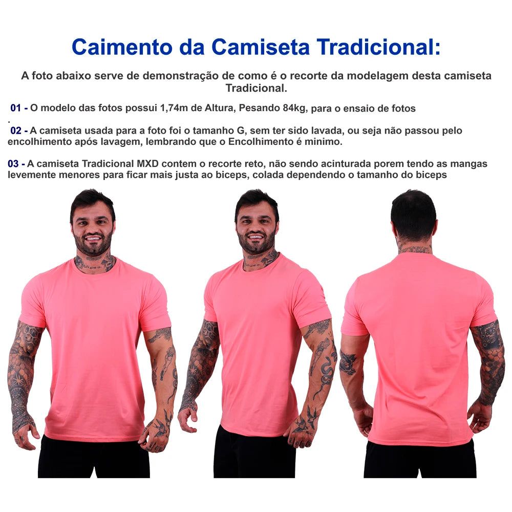 Camiseta Tradicional Masculina MXD Conceito Squat Repeat Halter Musculação Treino Casual