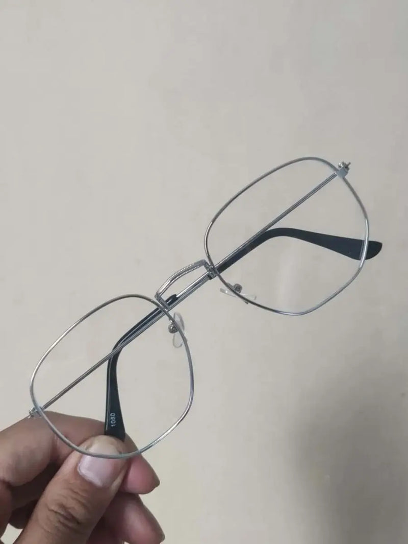 Classic Unisex Spectacles with Geometric Frame and High Quality Lens-Style, Versatile, Durable-Fast Shipping