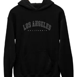 Blusa Moletom Masculino e Feminino Los Angeles Modinha Blusa de Frio com Bolso e Capuz Envio Imediato
