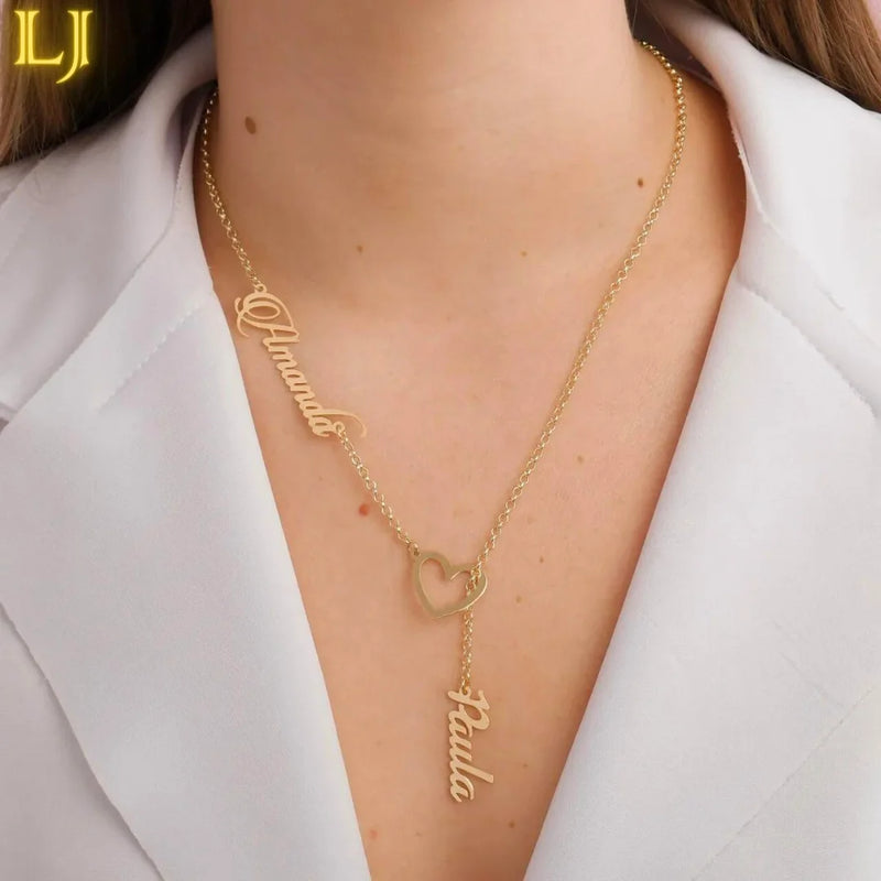 Adjustable Tie Necklace with Customizable Names Pendants-18K Gold Identical Ancient Coin Jewelry | Lord Bel Jewelry