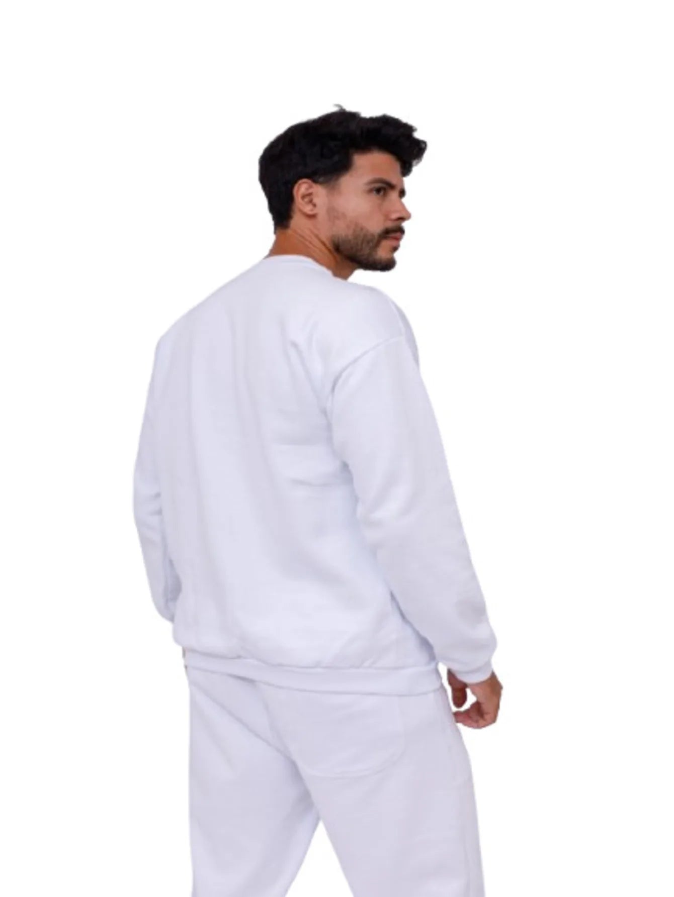 Men's Bald Hoodie Sweatshirt-White