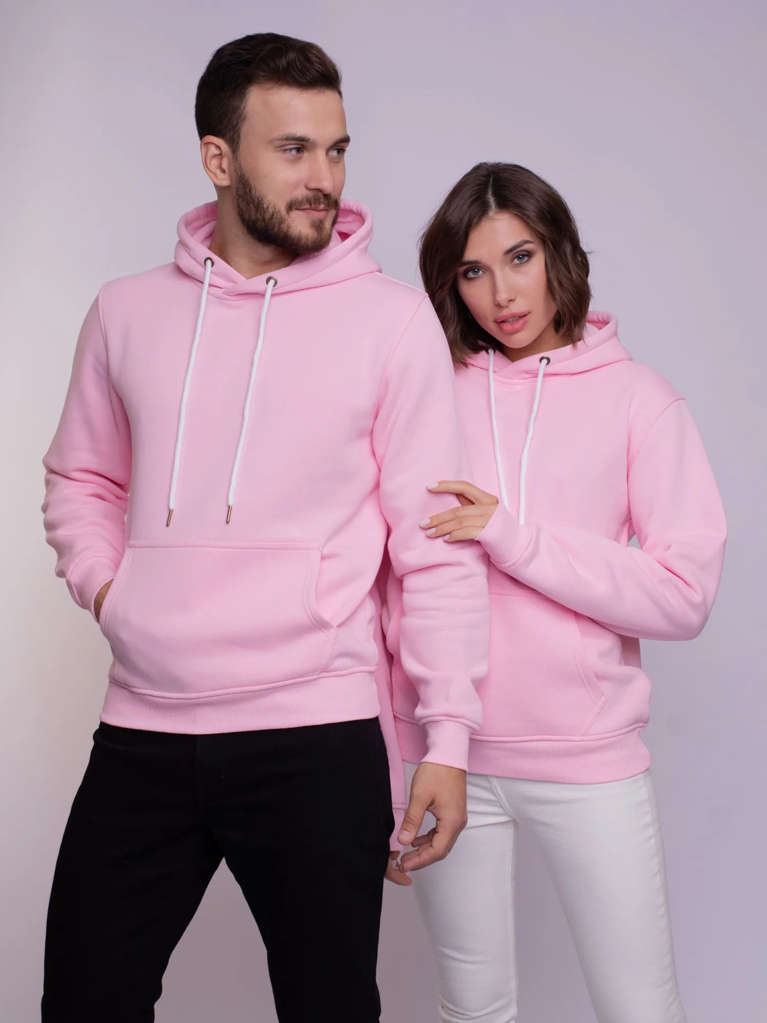 Moletom Masculino Rosa Com Capuz Blusa de Frio Adulto Inverno Promoção