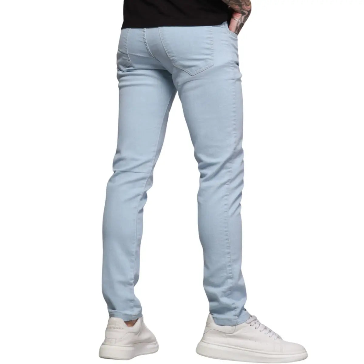 Calça Jeans Masculina Skinny Lavagem Clara Tendência Premium