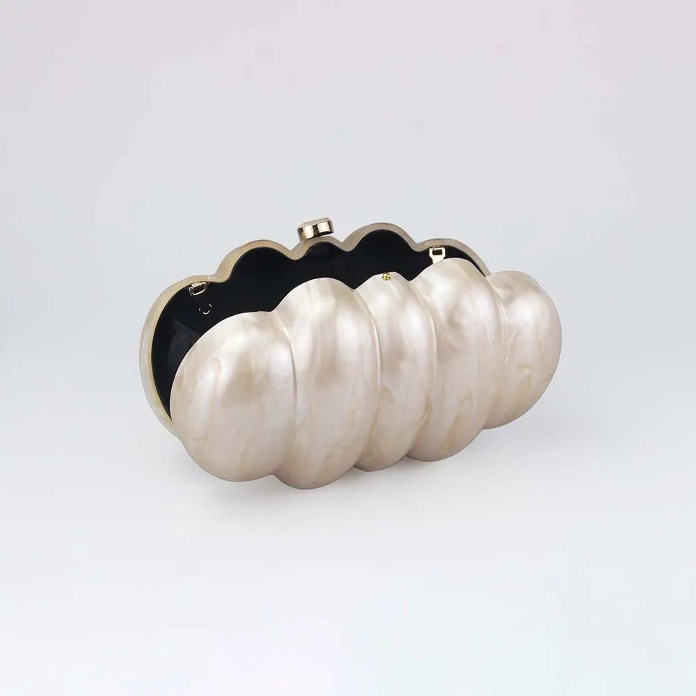 2025 Luxury Acrylic Lady Bag Fashion Personalized Party Evening Bag Single Shoulder Messenger Pearl Color Purse Women Clutch Bag