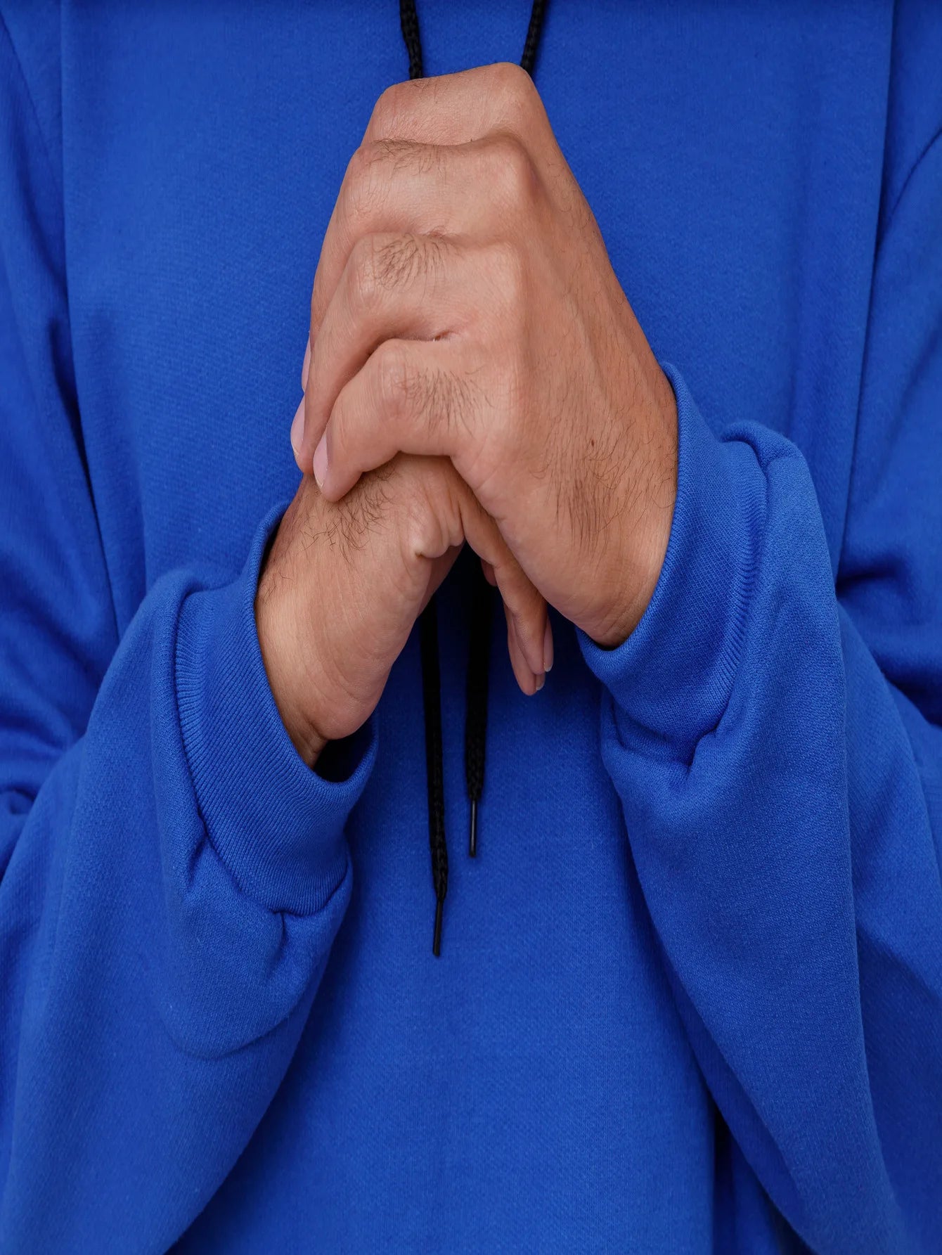 Men's Kangaroo Hooded Sweatshirt Royal Blue