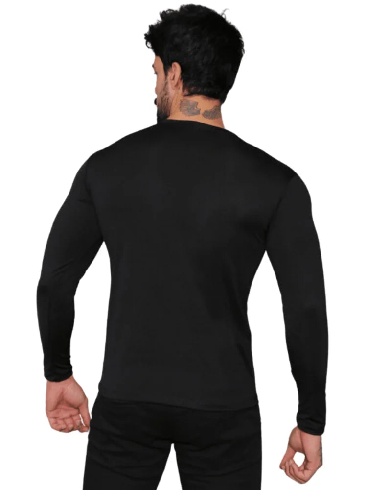 Kit 2 Men's Thermal Shirt Sunscreen UV Compression Long Sleeve Blouse