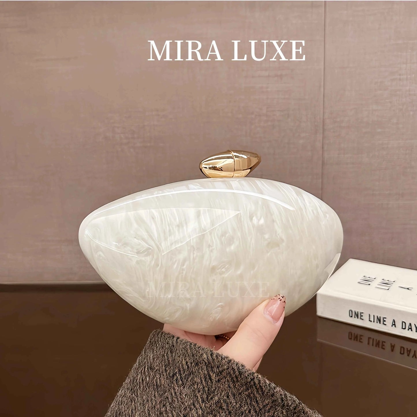 2025 Luxury Acrylic Lady Bag Fashion Personalized Party Evening Bag Single Shoulder Messenger Pearl Color Purse Women Clutch Bag
