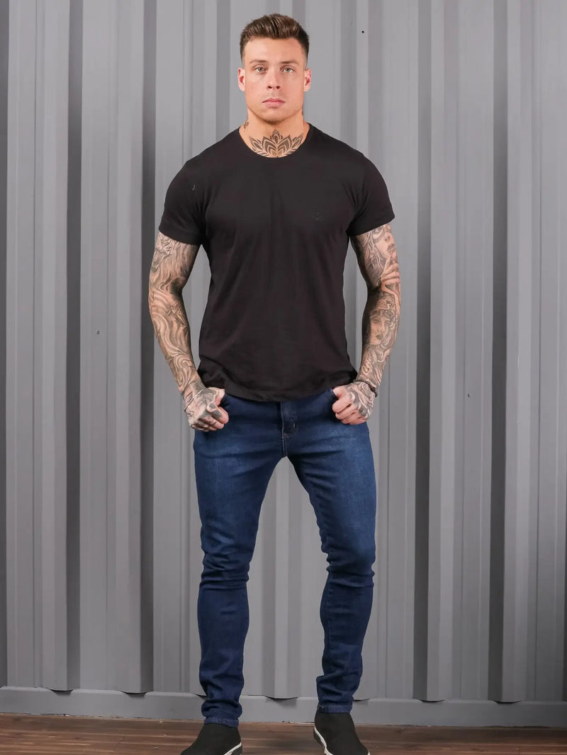 Calça Jeans Masculina Skinny Escura Premium Casual Line Modelo