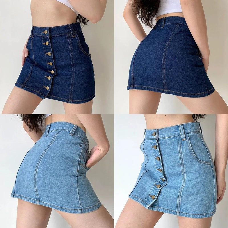 Shorts Calça Jeans Feminino Saia Queima Estoque Liquidação Fim De Estação Envio Aleaória - CRAVO ROSE