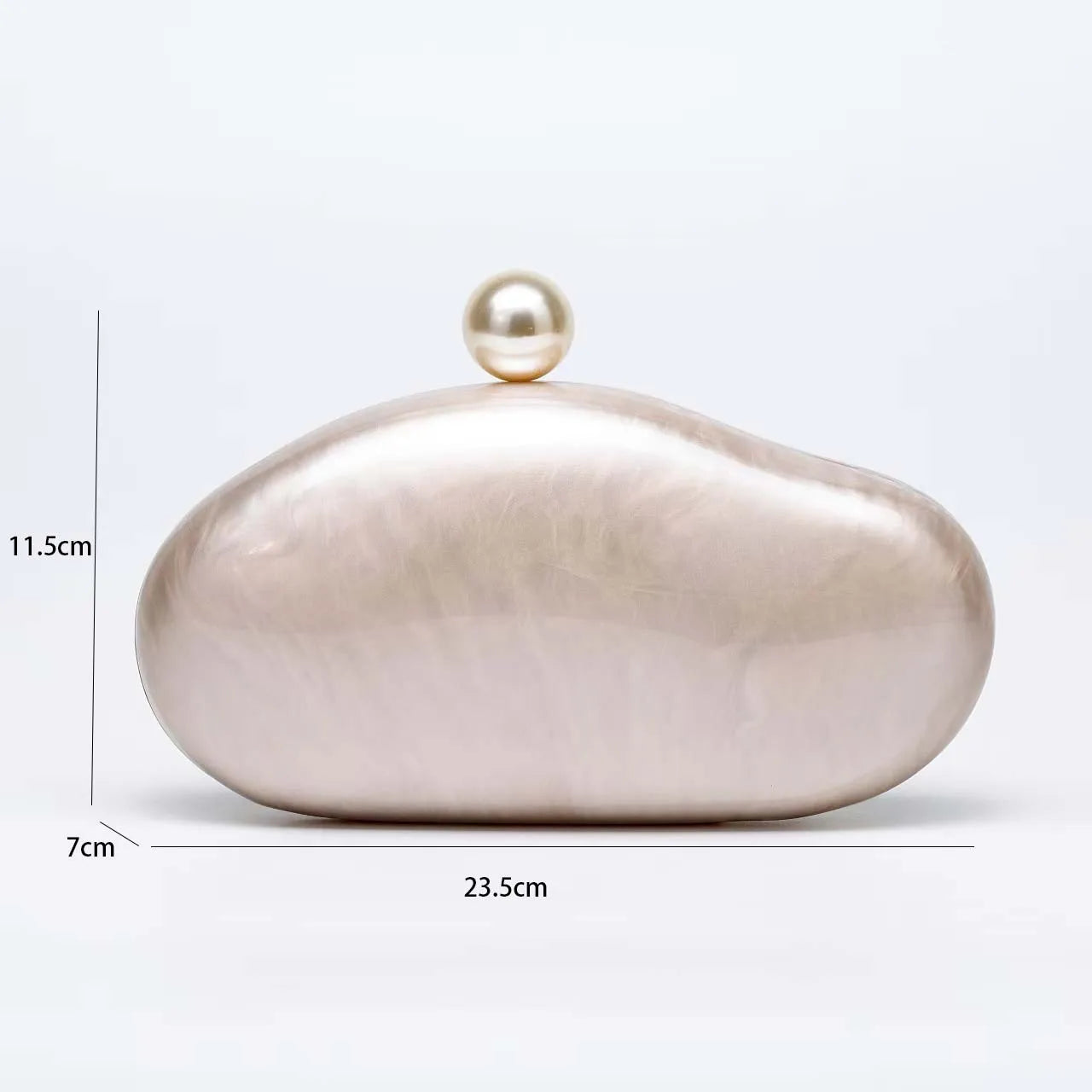 2025 Luxury Acrylic Lady Bag Fashion Personalized Party Evening Bag Single Shoulder Messenger Pearl Color Purse Women Clutch Bag